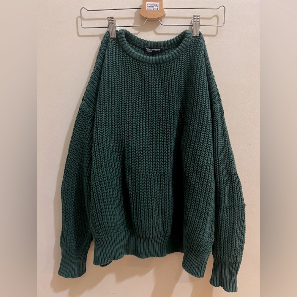 American Apparel Fisherman Sweater Hunter Green Small